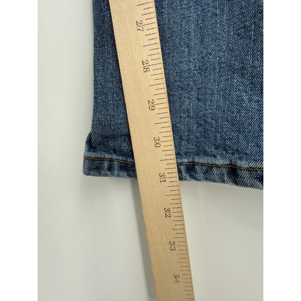Levis 514 Jeans Mens 32x32 Blue Straight Leg Distressed Denim Pants - Picture 9 of 11
